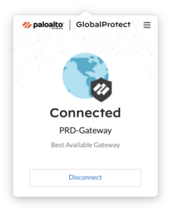GlobalProtect UI Showing "Connected"